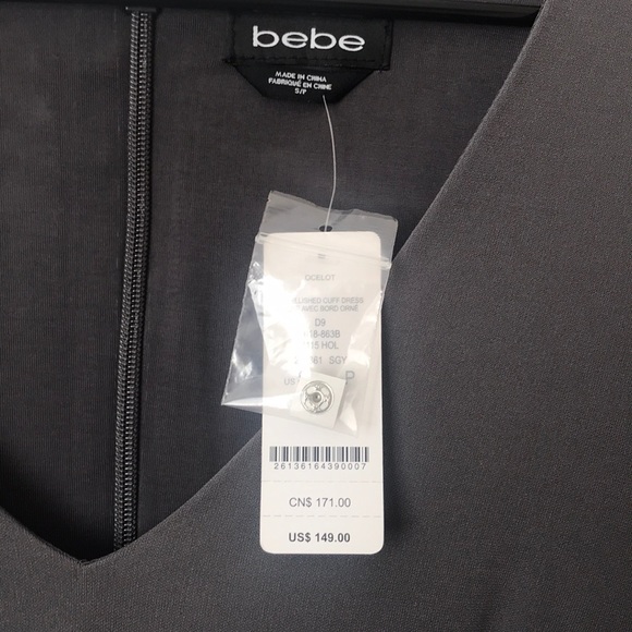 Grey mini Bebe dress - Picture 4 of 4